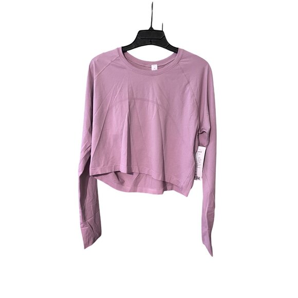 Lululemon Swiftly Tech Cropped Long-Sleeve Shirt 2.0 Rose Blush Size 18 Womens - Picture 1 of 5